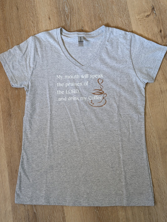 Jesus and Coffee V-Neck T-Shirt