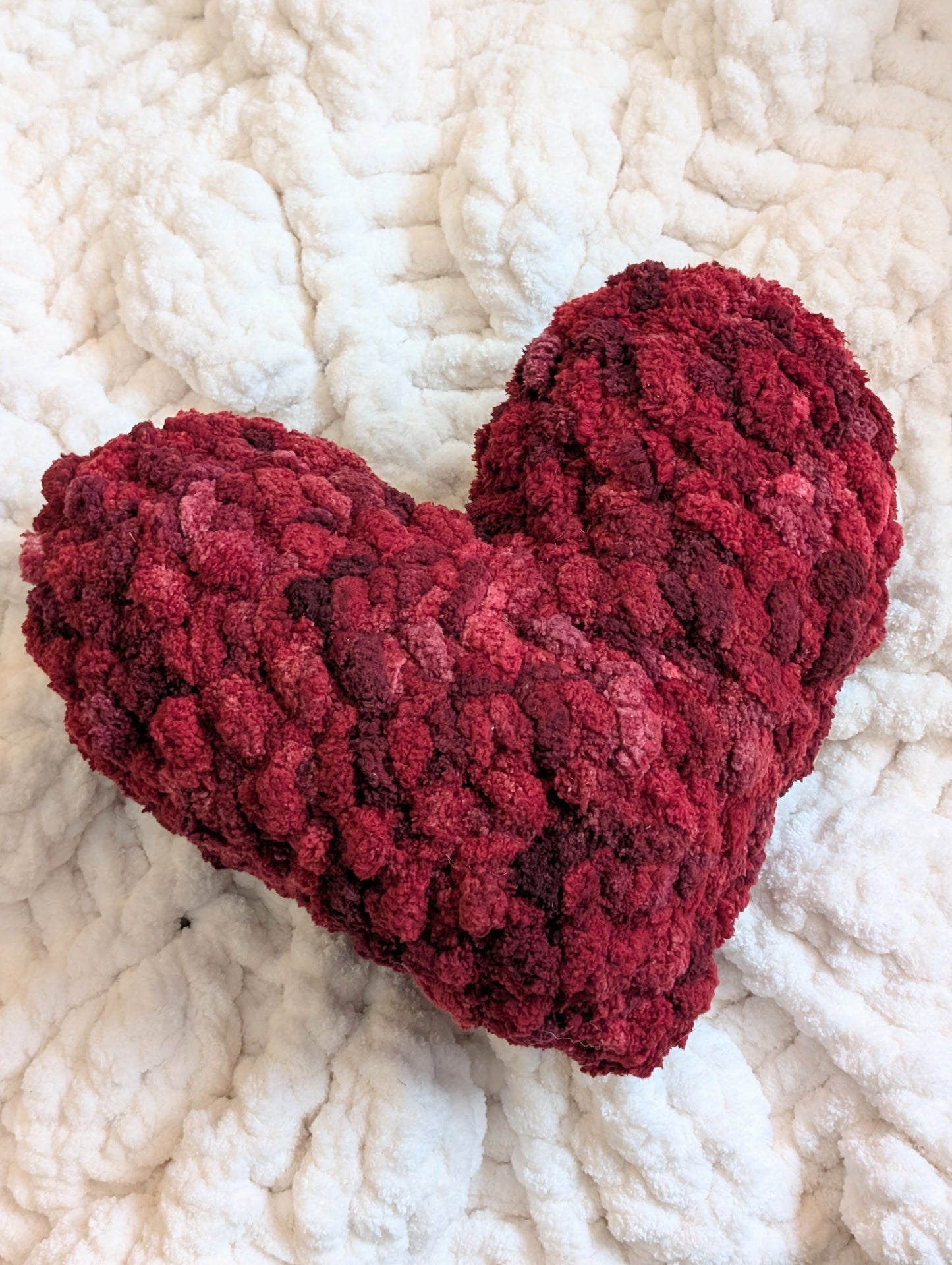 Handcrafted Crochet Prayer Heart Pillow