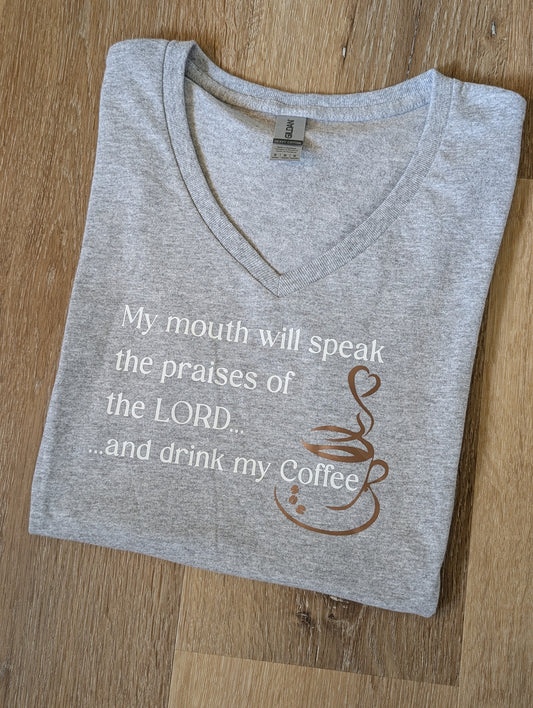 Jesus and Coffee V-Neck T-Shirt