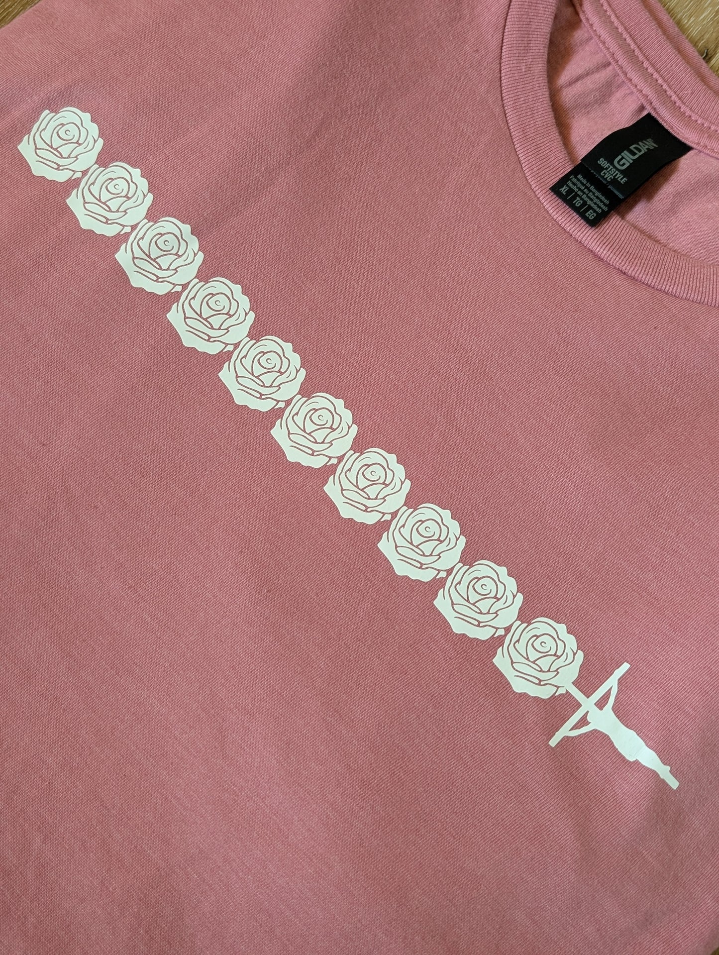Rosary Decade T-Shirt—Detailed Roses