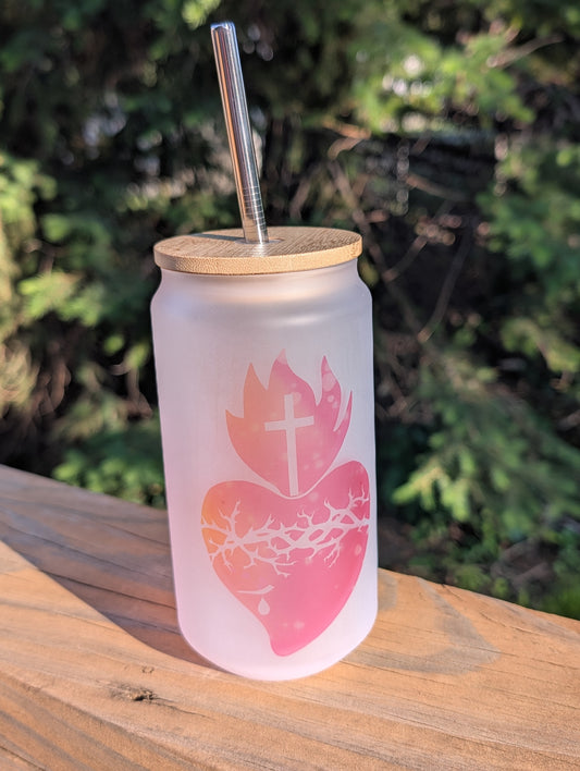 Sacred Heart Glass Tumbler