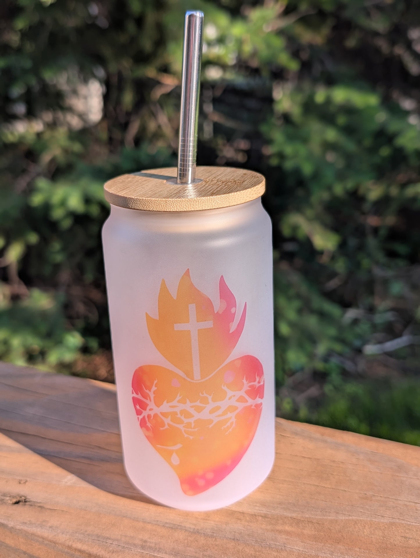Sacred Heart Glass Tumbler