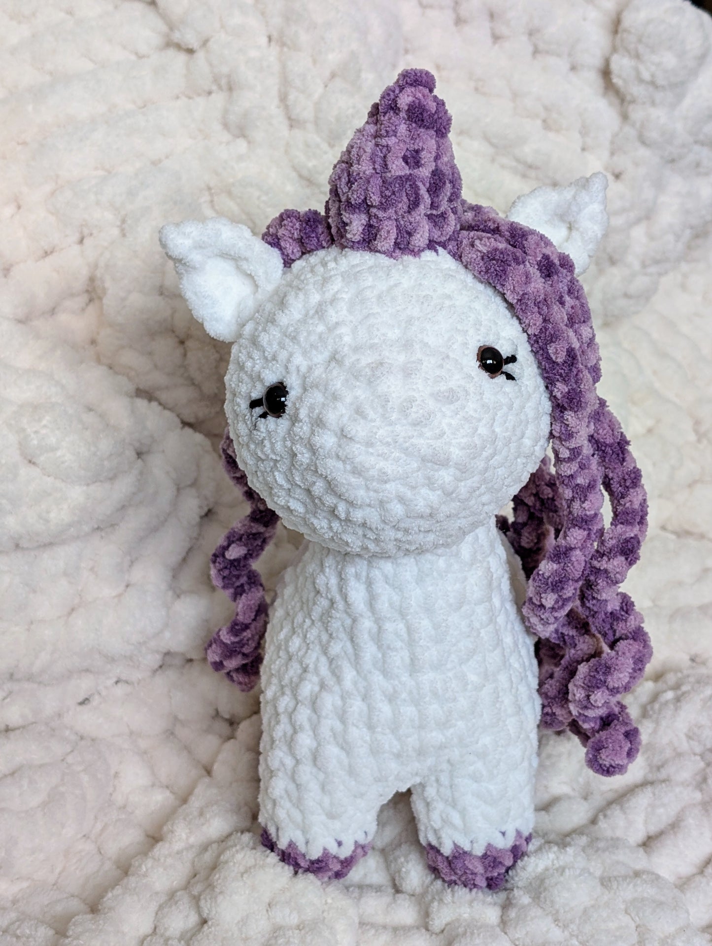 Handcrafted Unicorn Plush Inspired by the Cathedral of the Holy Spirit - Advent Colors!