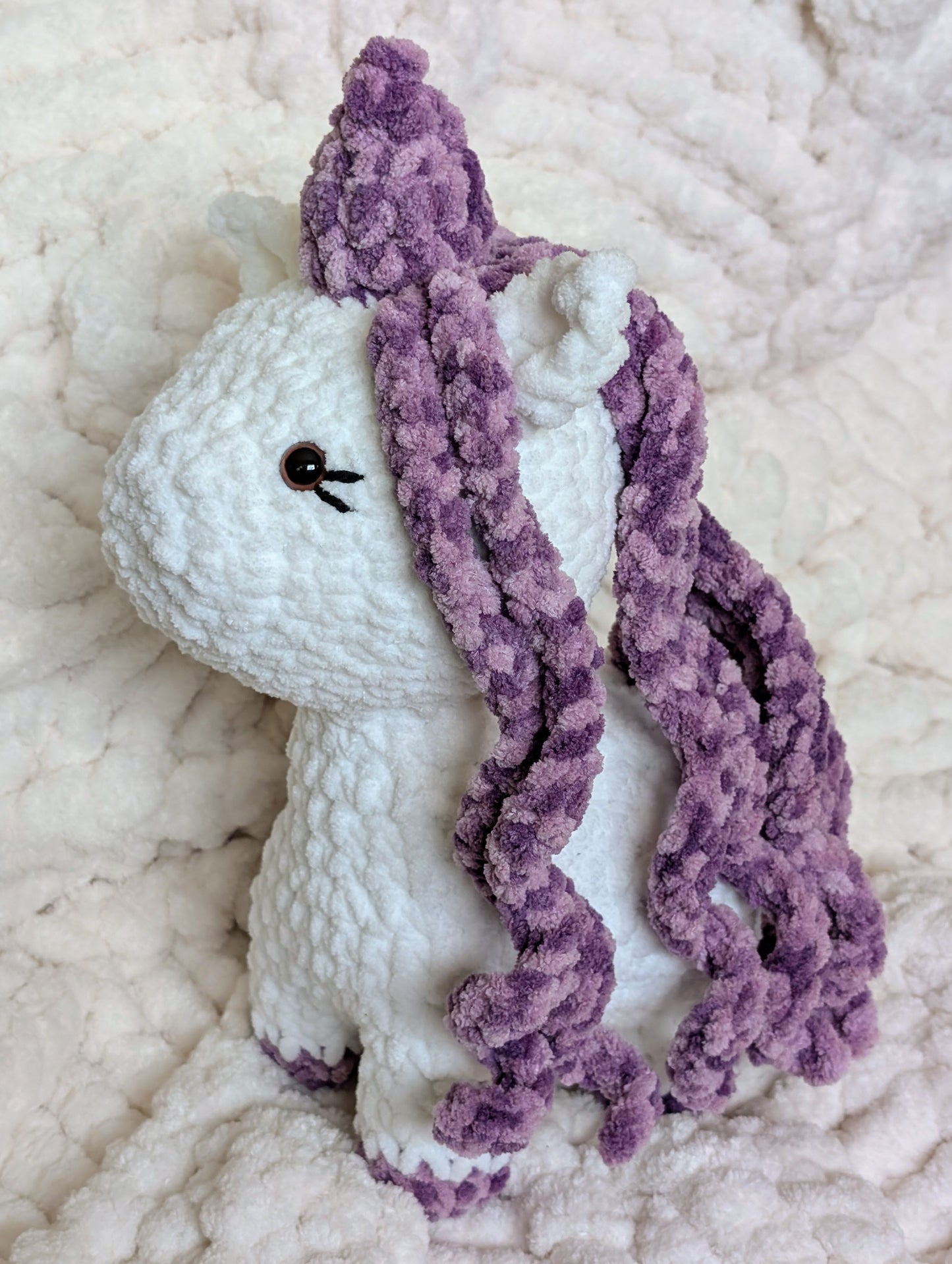 Handcrafted Unicorn Plush Inspired by the Cathedral of the Holy Spirit - Advent Colors!