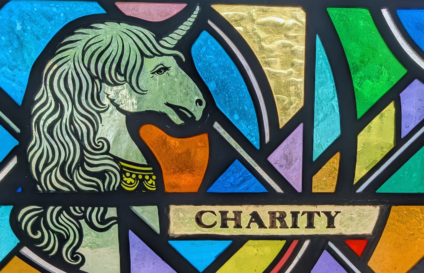 Handcrafted Unicorn Plush Inspired by the Cathedral of the Holy Spirit - Advent Colors!